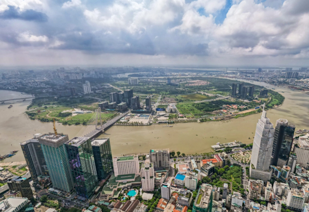 Một phối cảnh Trung tâm chính trị, hành chính tập trung được đề xuất. Ảnh:Trung tâm Nghiên cứu kiến trúc TP HCM